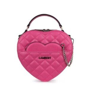Lambert Pink Heart Shape Vegan Leather Bag